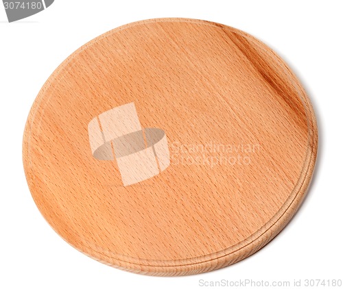 Image of Round wooden kitchen board