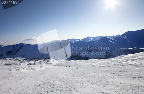 Image of Skiers on ski slope