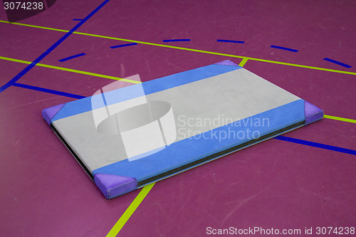 Image of Very old mat on a court