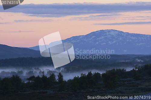 Image of morning in the mountains