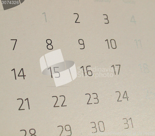 Image of Calendar page