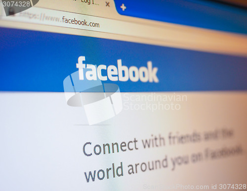 Image of Facebook home page