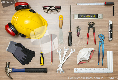Image of Construction Tools On Floor