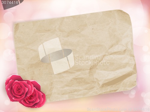 Image of Valentines Day vintage card. EPS 10