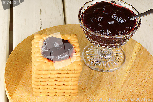 Image of Some biscuits and blackberry jam