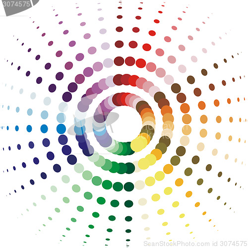 Image of Halftone dots color abstract background. Vector illustration
