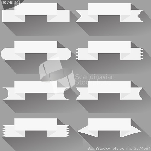 Image of Modern  ribbons and banners for your text. Isolated on white bac
