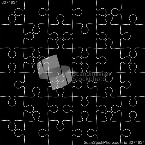 Image of Black background Vector Illustration jigsaw puzzle.