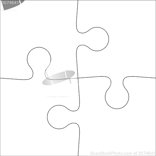 Image of Background Vector Illustration jigsaw puzzle of four pieces