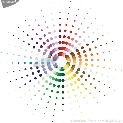 Image of Halftone dots color abstract background. Vector illustration