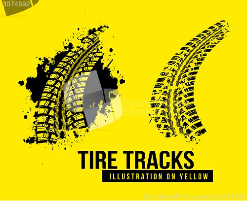 Image of Tire track background