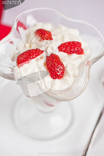 Image of strawberry with cream