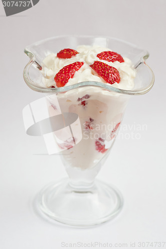 Image of strawberry with cream