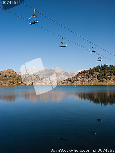 Image of Cable Car over Lake