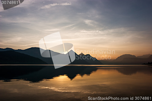 Image of Lake Reflection at Sunrise