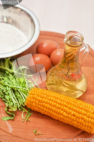 Image of Ingredients for corn pancakes