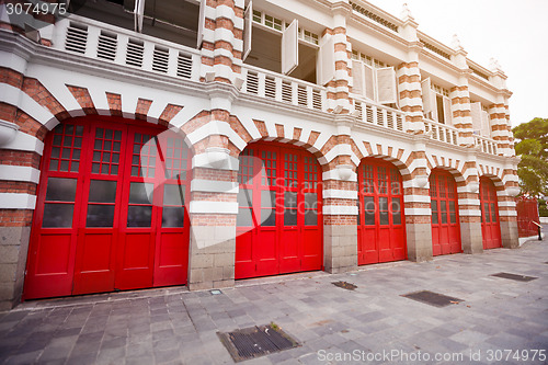 Image of Beautiful Facade of Fire Station in Singapore