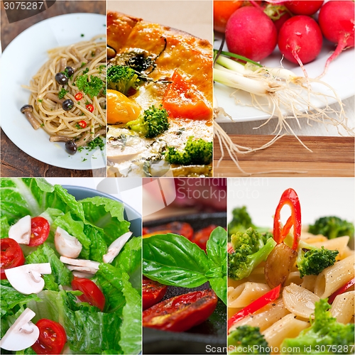 Image of healthy Vegetarian vegan food collage