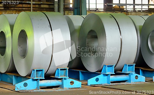 Image of rolls of steel sheet