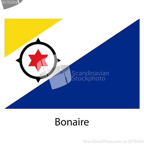 Image of Flag  of the country  bonaire. Vector illustration. 