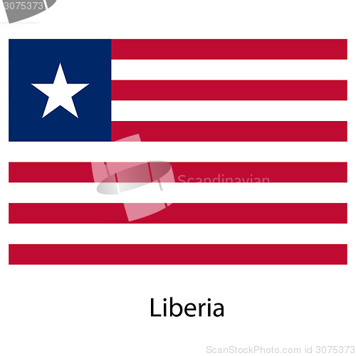 Image of Flag  of the country  liberia. Vector illustration. 