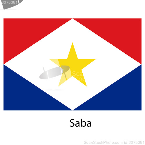 Image of Flag  of the country  saba. Vector illustration. 