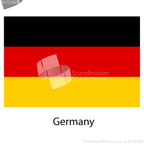 Image of Flag  of the country  germany. Vector illustration. 