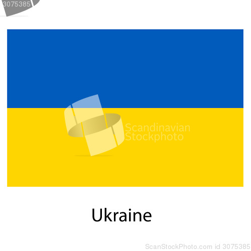 Image of Flag  of the country  ukraine. Vector illustration. 