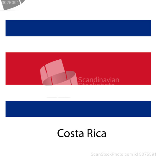 Image of Flag  of the country  costa rica. Vector illustration. 