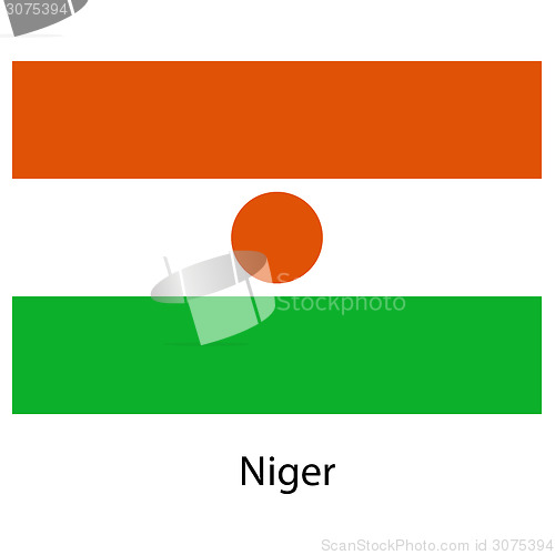 Image of Flag  of the country  niger. Vector illustration. 