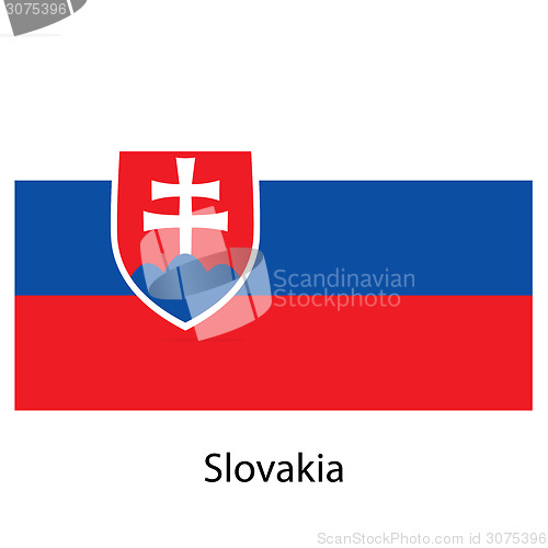 Image of Flag  of the country  slovakia. Vector illustration. 