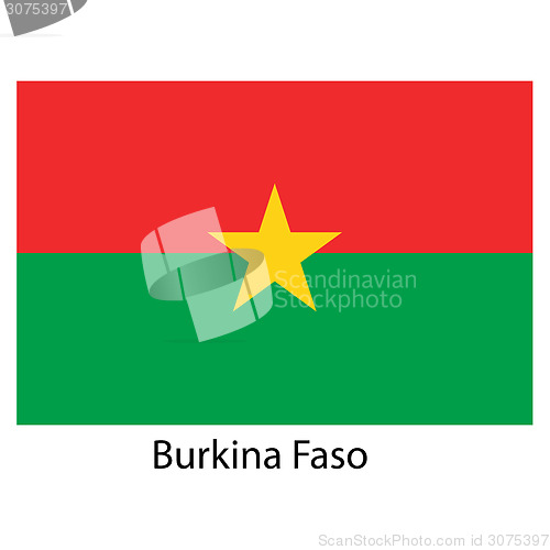 Image of Flag  of the country  burkina faso. Vector illustration. 