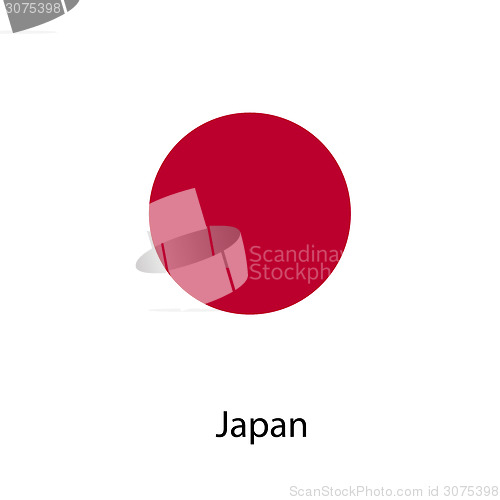 Image of Flag  of the country  japan. Vector illustration. 