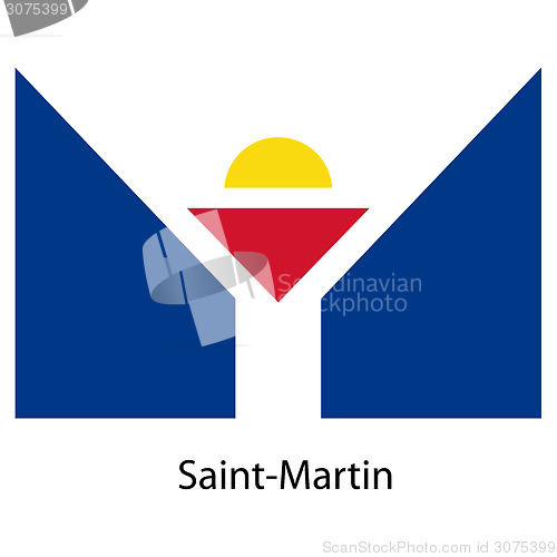 Image of Flag  of the country  saint martin. Vector illustration. 