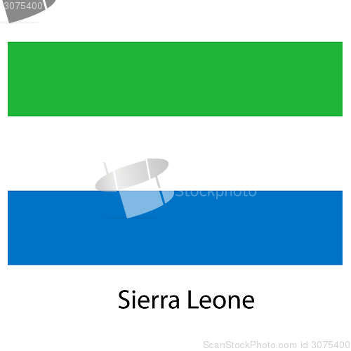 Image of Flag  of the country  sierra leone. Vector illustration. 