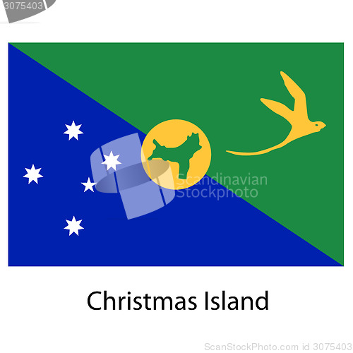 Image of Flag  of the country  christmas island. Vector illustration. 