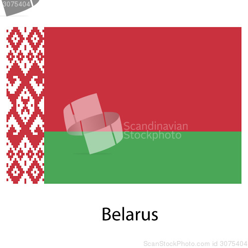 Image of Flag  of the country  belarus. Vector illustration. 