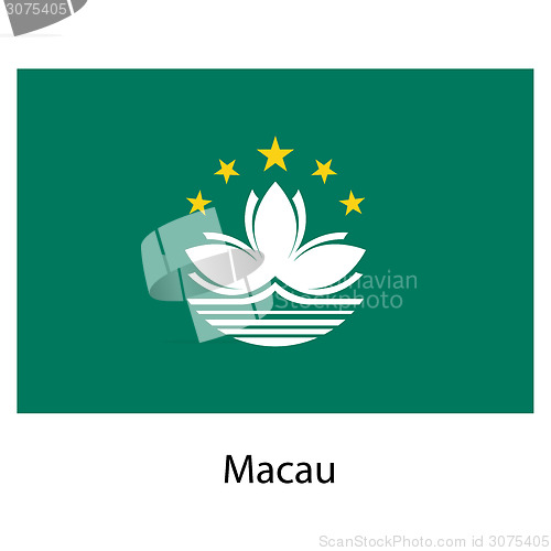 Image of Flag  of the country  macau. Vector illustration. 