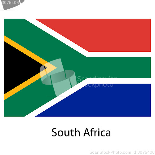 Image of Flag  of the country  south africa. Vector illustration. 