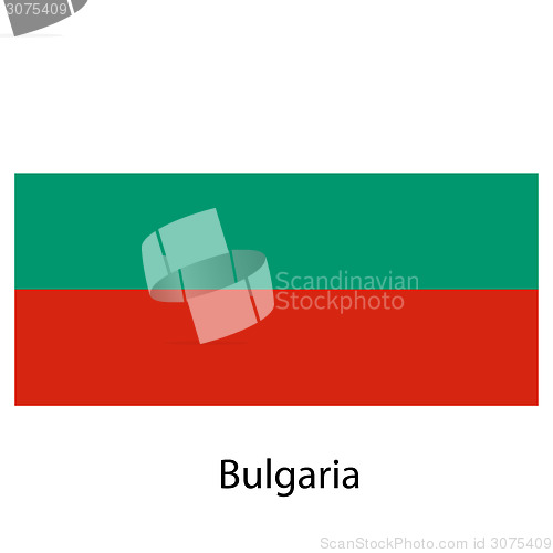 Image of Flag  of the country  bulgaria. Vector illustration. 