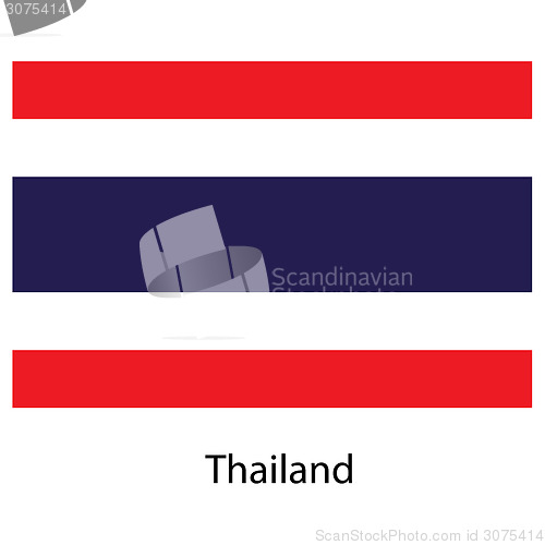 Image of Flag  of the country  thailand. Vector illustration. 