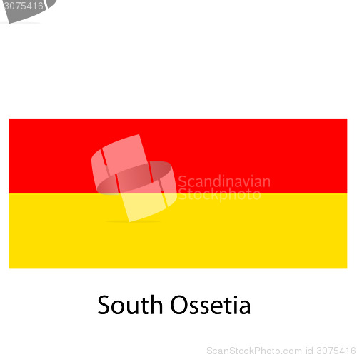 Image of Flag  of the country  south ossetia. Vector illustration. 