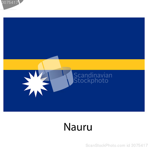 Image of Flag  of the country  nauru. Vector illustration. 