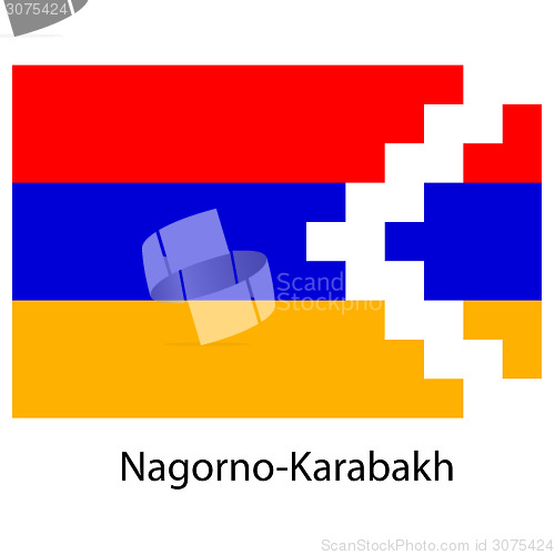 Image of Flag  of the country  nagorno karabakh. Vector illustration. 