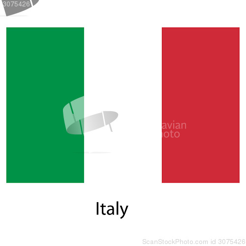 Image of Flag  of the country  italy. Vector illustration. 