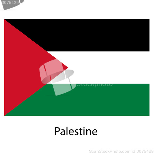 Image of Flag  of the country palestine. Vector illustration. 