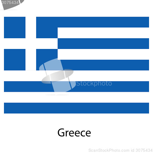 Image of Flag  of the country  greece. Vector illustration. 