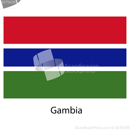 Image of Flag  of the country  gambia. Vector illustration. 