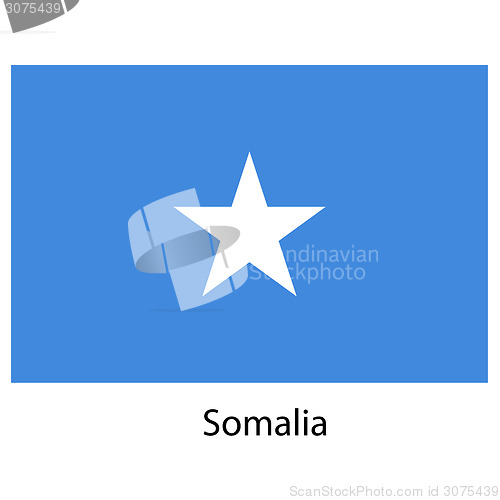 Image of Flag  of the country  somalia. Vector illustration. 