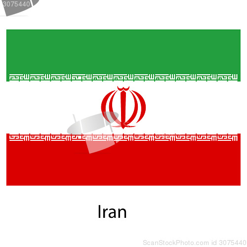 Image of Flag  of the country  iran. Vector illustration. 